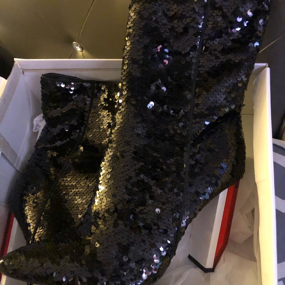 Sequin boots
